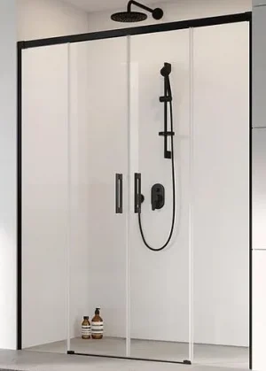 Дверь в нишу 1600мм прозрачное стекло Radaway Idea Black DWD 160 387126-54-01