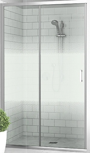 Дверь в нишу 1800мм прозрачное/матовое стекло Roltechnik Lega Line LLD2/1800 556-1800000-00-21