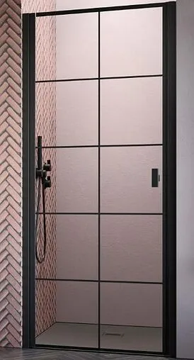 Дверь в нишу 700мм прозрачное стекло Radaway NES Black Factory DWJ I 70 L 10026070-54-55L