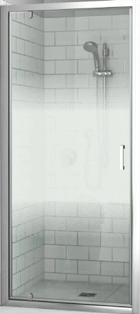 Дверь в нишу 900мм прозрачное/матовое стекло Roltechnik Lega Line LLDO1/900 551-9000000-00-21