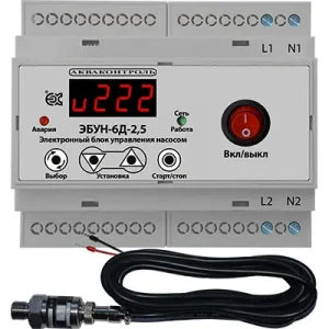 Электронный блок управления насосом с выносным датчиком давления 4-20 мА с плавным пуском Extra Акваконтроль ЭБУН-6Д-2.5-7 7131122600