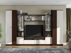 Мебель для гостиной МГС 8 / Венге/Ясень анкор светлый