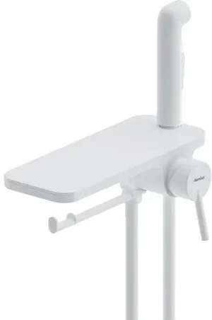 Гигиенический душ со смесителем и полкой Damixa Jupiter белый матовый 773500200