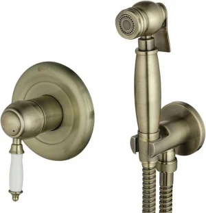 Гигиенический душ со смесителем Lemark Villa бронза/белый LM4819B