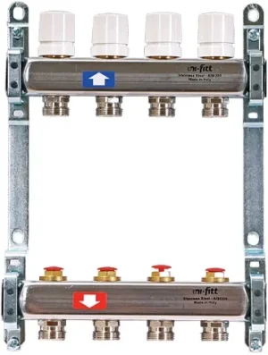 Группа коллекторная без расходомеров 10 отводов 1"в/в x ¾"ек Uni-fitt 451B4310