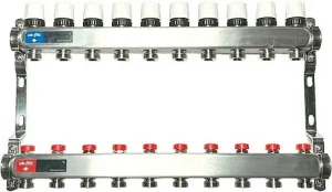 Группа коллекторная без расходомеров 10 отводов 1"в/в x ¾"ек Uni-fitt TECHNO 451W4310