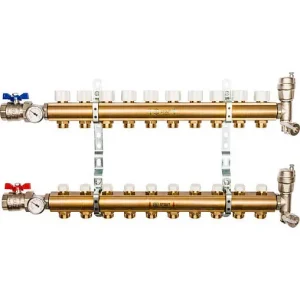 Группа коллекторная без расходомеров 10 отводов 1"в/в x ¾"ек Stout SMB 0468 000010