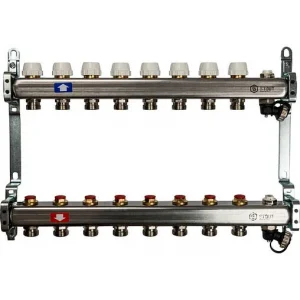 Группа коллекторная без расходомеров 11 отводов 1"в/в x ¾"ек Stout SMS-0932-000011