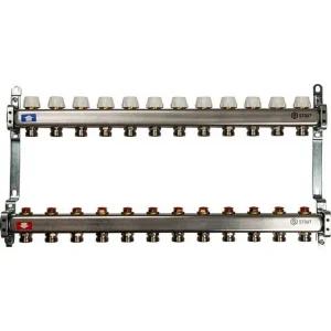 Группа коллекторная без расходомеров 12 отводов 1"в/в x ¾"ек Stout SMS 0922 000012