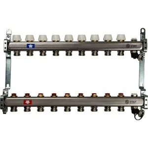 Группа коллекторная без расходомеров 12 отводов 1"в/в x ¾"ек Stout SMS-0932-000012