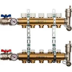 Группа коллекторная без расходомеров 5 отводов 1"в/в x ¾"ек Stout SMB 0468 000005
