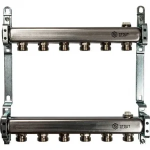 Группа коллекторная распределительная 6 отводов 1"в/в x ¾"ек Stout SMS 0923 000006