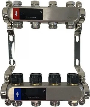 Группа коллекторная без расходомеров 8 отводов 1"в/в x ¾"ек WAAG WG.588.0608