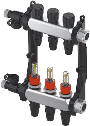 Группа коллекторная push-fit с расходомерами 8 отводов 1"нг x 16мм TECElogo SLQ 77311108