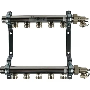 Группа коллекторная распределительная 5 отводов 1"н/н x ¾"ек Rehau HLV 11102071001