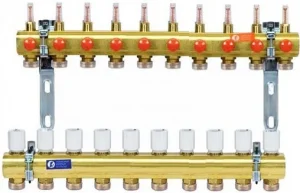 Группа коллекторная с расходомерами 10 отводов 1"в/в x ¾"ек Giacomini R553KY070