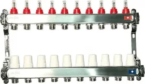 Группа коллекторная с расходомерами 10 отводов 1"в/в x ¾"ек Uni-fitt OPTIMAL 450B4310.RU