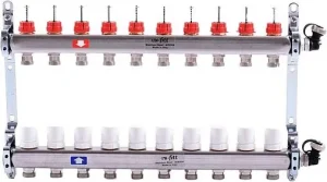 Группа коллекторная с расходомерами 10 отводов 1"в/в x ¾"ек Uni-fitt 450I4310