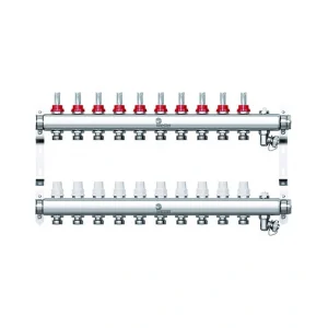 Группа коллекторная с расходомерами 10 отводов 1"в/в x ¾"ек Wester W902.10