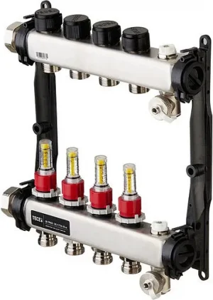 Группа коллекторная с расходомерами 4 отвода 1"нг x ¾"ек TECEfloor SLQ 77310004