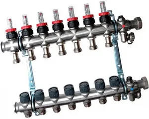 Группа коллекторная с расходомерами 7 отводов 1"нг x ¾"ек Oventrop Multidis SF 1404357