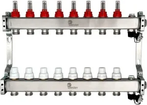 Группа коллекторная с расходомерами 8 отводов 1"в/в x ¾"ек Wester MUFS8134