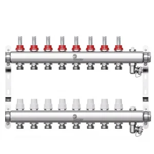 Группа коллекторная с расходомерами 8 отводов 1"в/в x ¾"ек Wester W902.8