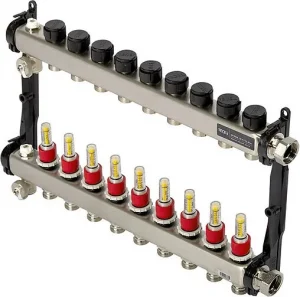 Группа коллекторная с расходомерами 9 отводов 1"нг x ¾"ек TECEfloor SLQ 77310009