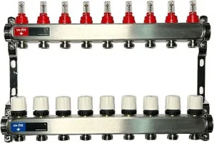 Группа коллекторная с расходомерами 9 отводов 1"в/в x ¾"ек Uni-fitt TECHNO 450W4309