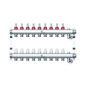 Группа коллекторная с расходомерами 9 отводов 1"в/в x ¾"ек Wester W902.9