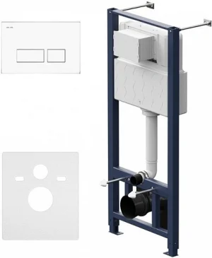 Инсталляция для подвесного унитаза Set 4 в 1 Am.Pm Pro I012704.7001 с кнопкой белый глянцевый