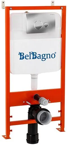 Инсталляция для подвесного унитаза Set 3 в 1 BelBagno BB026/BB081CR с кнопкой хром глянцевый