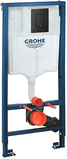 Инсталляция для подвесного унитаза Set 3 в 1 Grohe Solido 38811KF0 с кнопкой черный матовый
