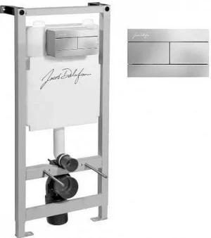 Инсталляция для подвесного унитаза Set 3 в 1 Jacob Delafon E21928RU-CP с кнопкой хром глянцевый