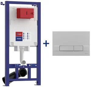 Инсталляция для подвесного унитаза Set 3 в 1 Lemark Peneda+Bit 9880314 с кнопкой хром матовый