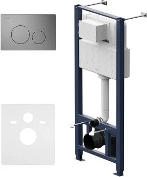 Инсталляция для подвесного унитаза Set 4 в 1 Am.Pm Pro I012704.9031 с кнопкой никель матовый