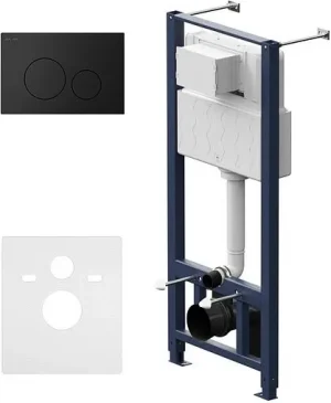 Инсталляция для подвесного унитаза Set 4 в 1 Am.Pm Pro I012704.9038 с кнопкой черный матовый