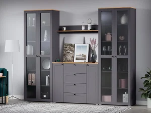 Гостиная Остин 4 графит/дуб золотой