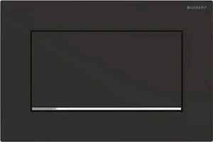 Клавиша смыва для унитаза Geberit Sigma 30 NEW 115.893.14.1 кнопка/черный матовый, полоска/хром глянцевый