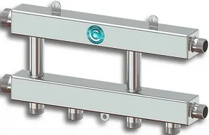 Коллектор распределительный каскадный 3 контура 1"н x 1¼"н Север-KUG(Aisi) 1915033