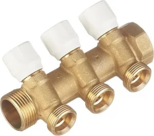 Коллектор регулирующий проходной 3 отвода ¾"в/н x ¾"ек TECE 8730011