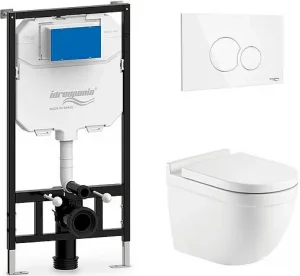 Комплект 5 в 1 Idrospania Tabarca 40230+30360+AZ-0017 E-R с кнопкой белый глянцевый