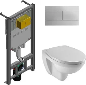 Комплект 5 в 1 Jacob Delafon Patio E21739RU-00 с кнопкой E4316-CP хром глянцевый