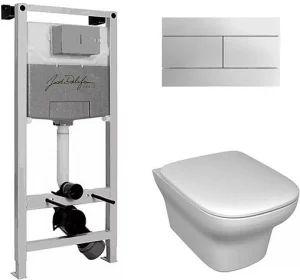 Комплект 5 в 1 Jacob Delafon Vox E21744RU-00 с кнопкой хром глянцевый