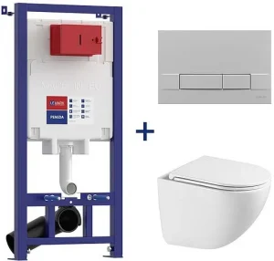 Комплект 5 в 1 Lemark Peneda+ Bit+Glazer White 100803429 с кнопкой Bit 9803007 хром матовый