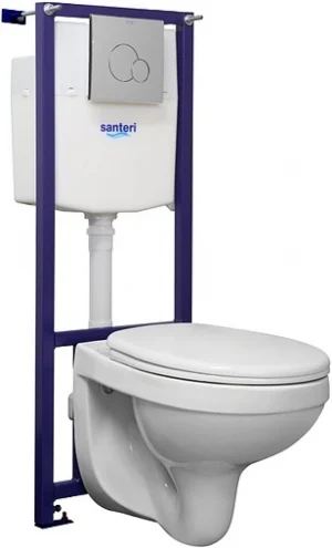 Комплект 5 в 1 Santeri Альфа 1.3815.9.S00.00B.0 с кнопкой хром глянцевый