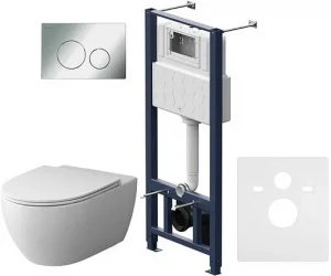 Комплект 6 в 1 Am.Pm Awe FlashClean IS49051.111700 с кнопкой хром глянцевый