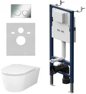 Комплект 6 в 1 Am.Pm Func FlashClean IS90151.8F1701 с кнопкой хром глянцевый