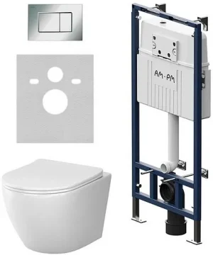 Комплект 6 в 1 Am.Pm Like Aquaspin IS100251.801900 с кнопкой хром глянцевый