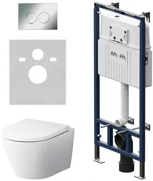 Комплект 6 в 1 Am.Pm Sense FlashClean IS100151.741701 с кнопкой хром глянцевый